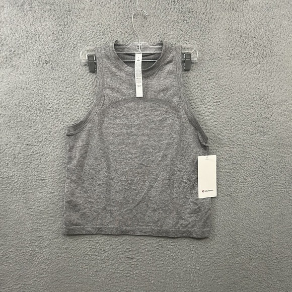 lululemon athletica Tops - Lululemon Shirt Womens 6 Gray Swiftly Relaxed Tank Top Stretch Gym Active Wear